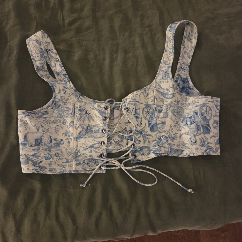 Selkie Soft Corset In Poreclain